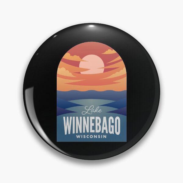 Aperçu de l'œuvre Lake Winnebago WI Retro Sunset créée et vendue par HalpinDesign.