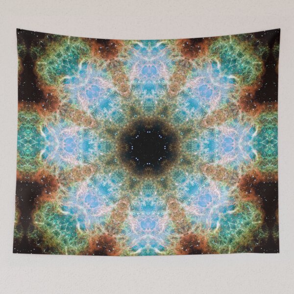 Item preview, Space Mandala no7 Green and Aqua Trippy Cosmic Space Art for Yoga designed and sold by Dr-Pen.
