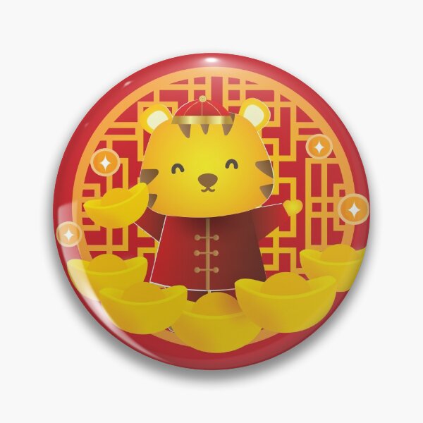 Item preview, Happy Chinese New Year 2022 Year of the Tiger - Cartoon Baby Tiger - Red designed and sold by johnta17.