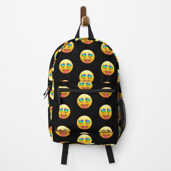 Item preview, Smiling Face with Rainbow Heart-Eyes Tongue Out Gay Emoji Pattern designed and sold by williamcuccio.
