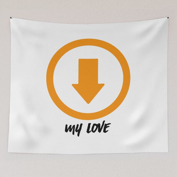 Item preview, download icon | download my love funny t-shirt | download sticker designed and sold by KARTICK DUTTA.