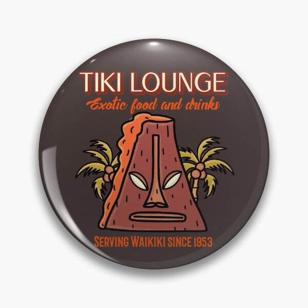 Item preview, Waikiki Hawaiian Tiki Lounge Vintage Print designed and sold by RetroTrend.