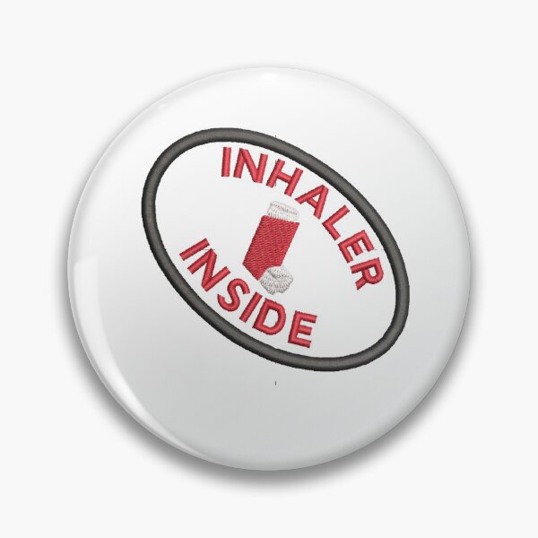 Item preview, INHALER INSIDE medical alert patch designed and sold by Zebra-and-Dog.