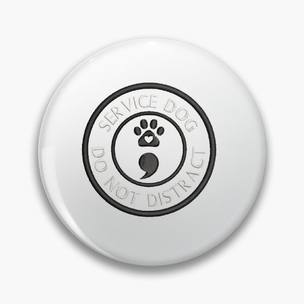 Item preview, SERVICE DOG DO NOT DISTRACT semicolon paw medical alert patch designed and sold by Zebra-and-Dog.