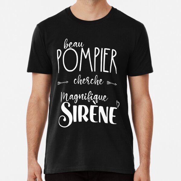 T-shirt premium avec l'œuvre « Cadeau humour homme Sapeur Pompier Noel  Anniversaire » de l'artiste RomualdGR