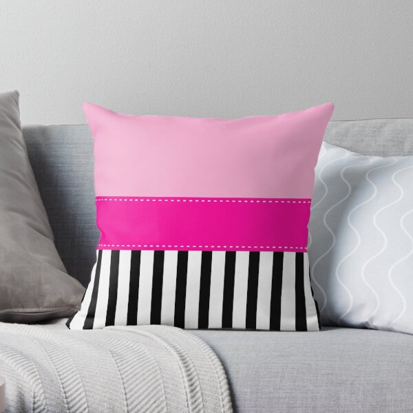 Pink and black shop cushions