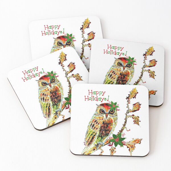 Item preview, Happy Holidays Owl designed and sold by Linda Callaghan.