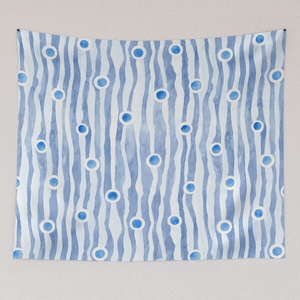 Item preview, Blue Wavy lines and circles designed and sold by IrinaIkar.