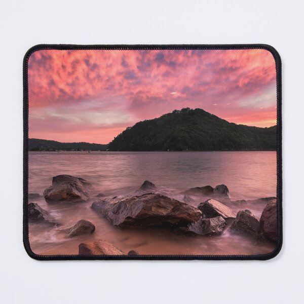 Item preview, Pink skies over rocks and mountains in Ettalong designed and sold by Geoff Wols.