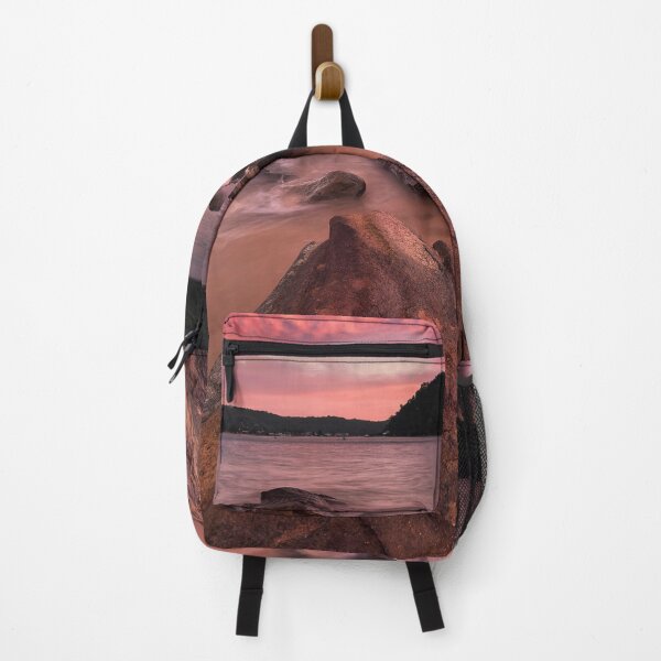 Item preview, Pink skies over rocks and mountains in Ettalong designed and sold by Geoff Wols.