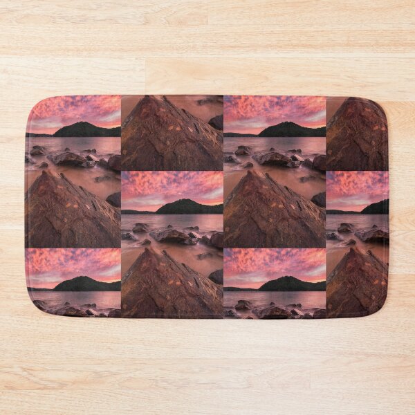 Item preview, Pink skies over rocks and mountains in Ettalong designed and sold by Geoff Wols.