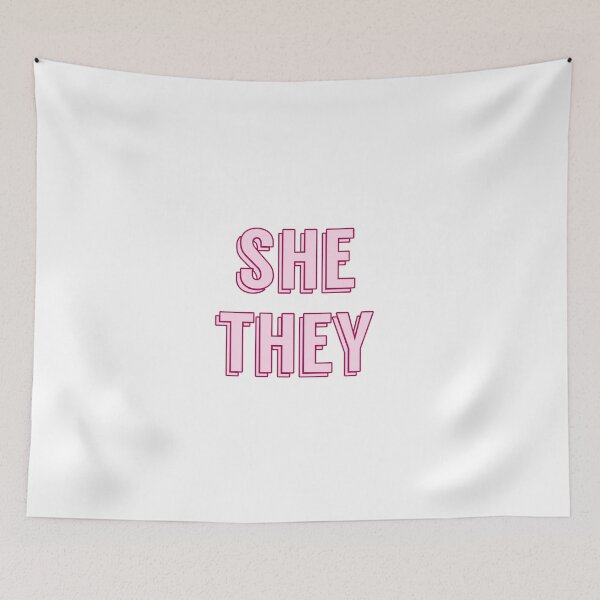 Item preview, She/they pronouns designed and sold by abstractwaste.
