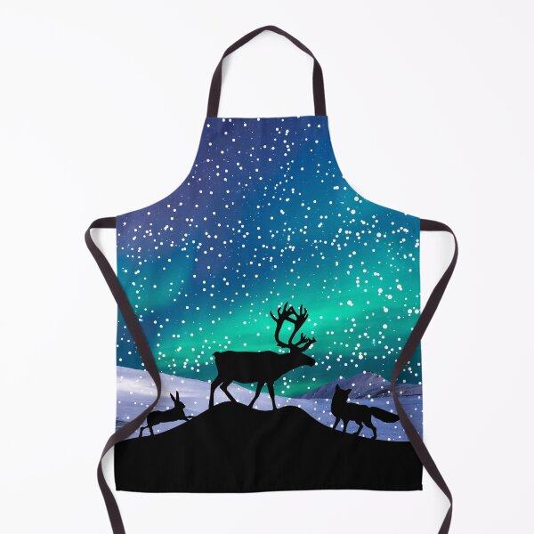 Item preview, Fox, Reindeer and Hare Snowy Mountain Scene designed and sold by GasconyPassion.