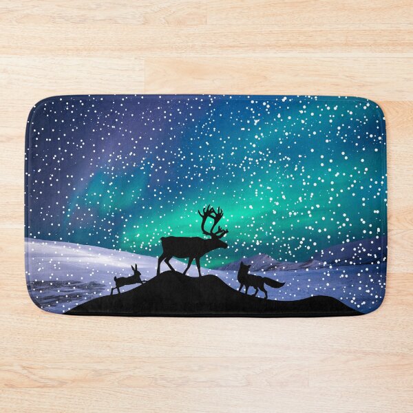 Item preview, Fox, Reindeer and Hare Snowy Mountain Scene designed and sold by GasconyPassion.
