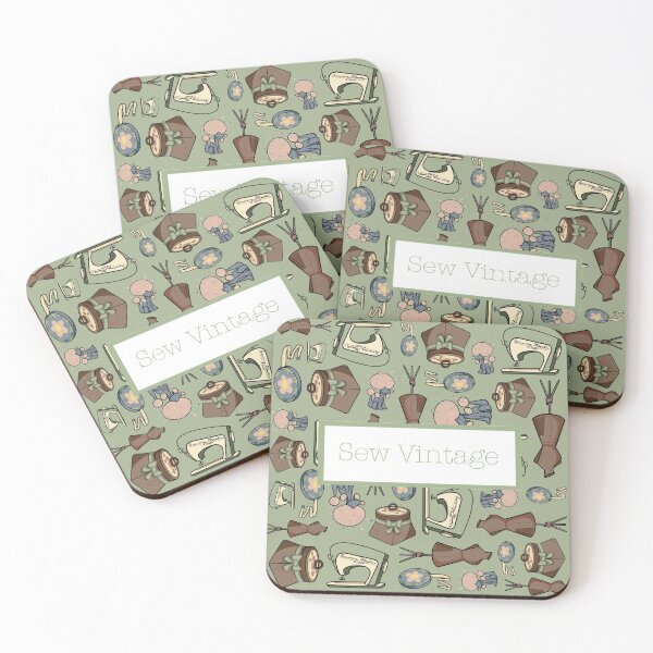 Item preview, sew vintage 50s notions (with green background) designed and sold by bethepiano.