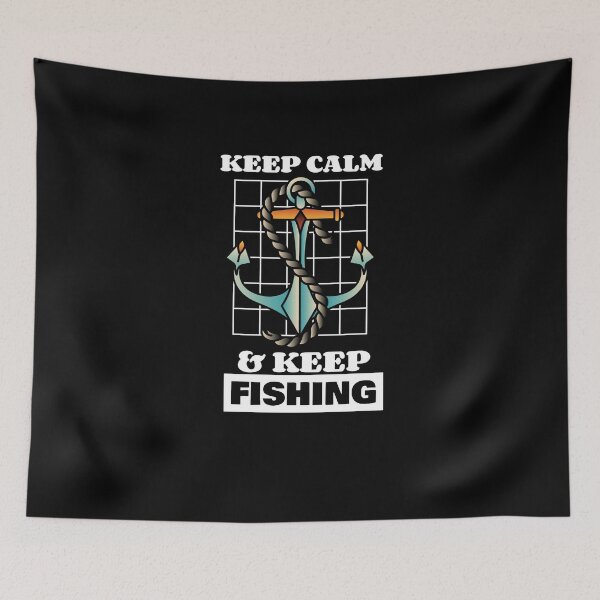 Item preview, Keep calm and keep fishing designed and sold by Hoetoons.