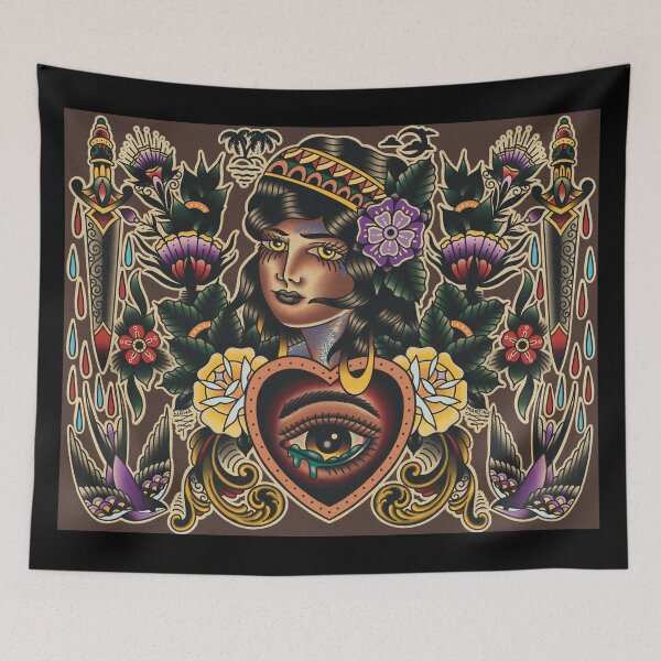 Item preview, Eye locket Gypsy watercolor sheet designed and sold by Aloha-Life-808.
