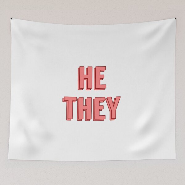 Item preview, He/they pronouns  designed and sold by abstractwaste.