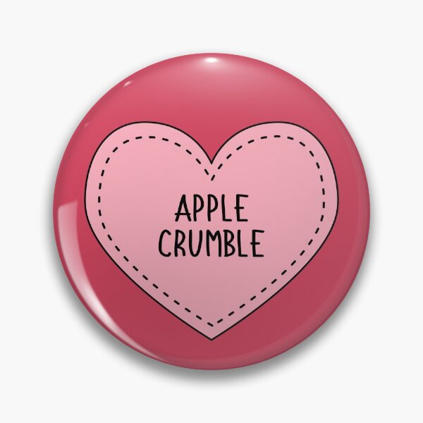 Item preview, Apple Crumble Cute Pink Cottagecore Heart British Food designed and sold by cashewdays.