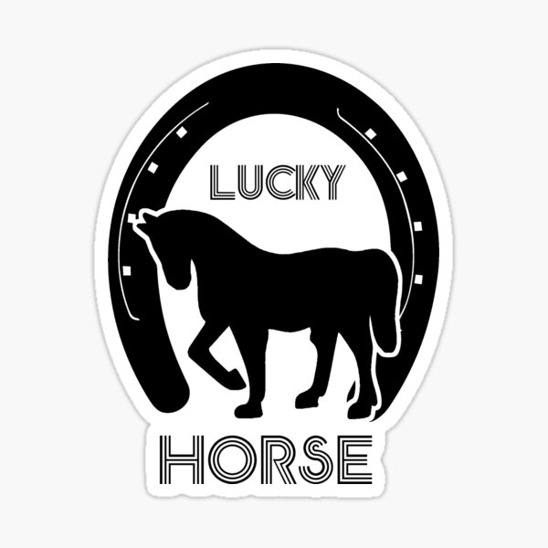 "Lucky horse / horseshoe / horse / animal" Sticker for Sale by Happy
