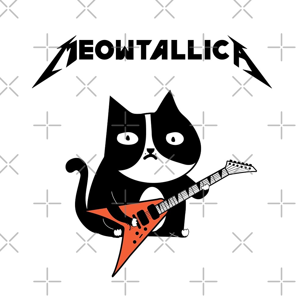 “Cat Playing Guitar Shirt” by blessart | Redbubble