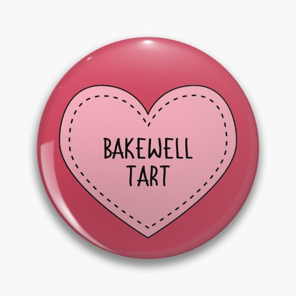 Item preview, Bakewell Tart Cute Pink Cottagecore Heart British Food designed and sold by cashewdays.