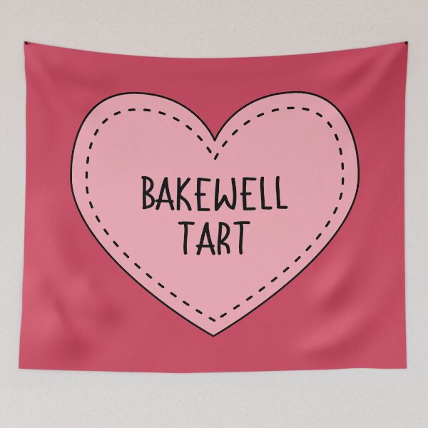 Item preview, Bakewell Tart Cute Pink Cottagecore Heart British Food designed and sold by cashewdays.