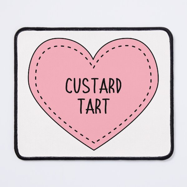 Item preview, Custard Tart Cute Pink Cottagecore Heart French Dessert designed and sold by cashewdays.
