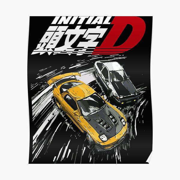 Initial D Mountain Drift Racing Tandem Ae86 Vs Fd Rx 7 Classic Poster For Sale By Christmounier Redbubble