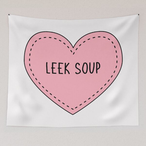 Item preview, Leek Soup Cute Pink Cottagecore Heart Welsh Food designed and sold by cashewdays.