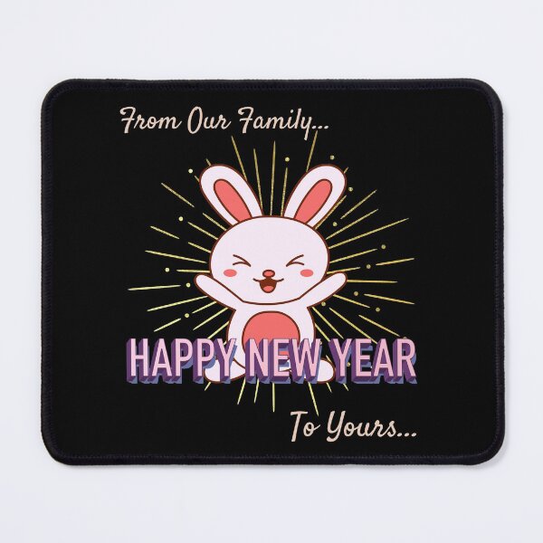 Item preview, Bunny Happy New Year designed and sold by Intr0vertLife.