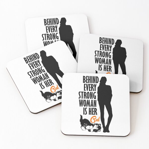 Item preview, Behind Every Strong Woman Is Her Cat, Cat Lover designed and sold by DukeSTaurus.