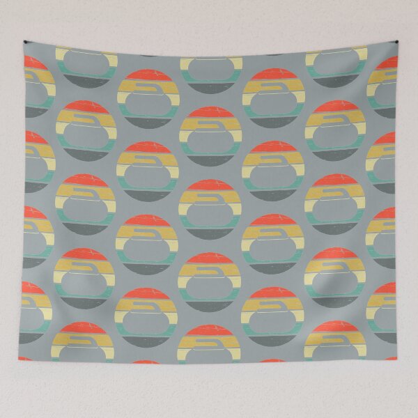 Item preview, Curling Vintage Retro   designed and sold by InkAndBeats.