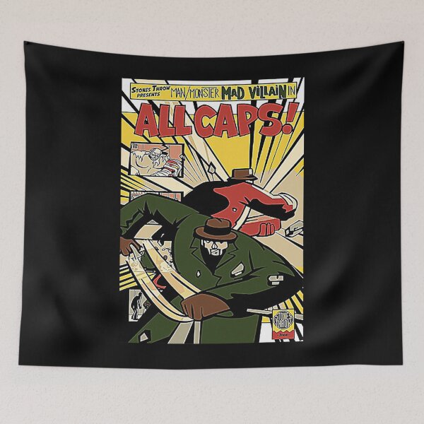 Item preview, ALLCAPS  COMIC  MF DOOM  MAD VILLAIN  HIP HOP  LO-FI  VINTAGE  CARTOON Classic T-Shirt designed and sold by DonaldSmith1.