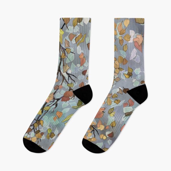 Item preview, Tree twigs, leaves, autumn pattern, painting. designed and sold by UVI-CA.