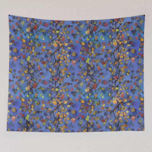 Item preview,  Tree twigs, leaves, autumn pattern, painting. designed and sold by UVI-CA.