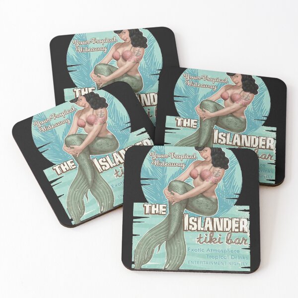 Item preview, The Islander Tiki Bar - Bettie Page Mermaid Classic T-Shirt designed and sold by medinvhkeysb.