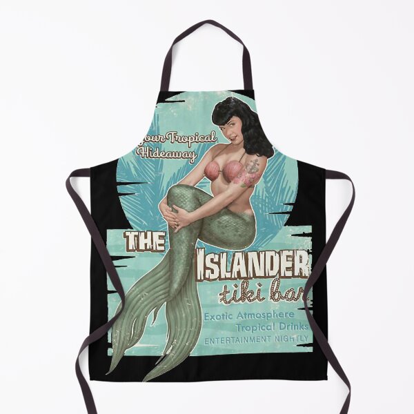 Item preview, The Islander Tiki Bar - Bettie Page Mermaid Classic T-Shirt designed and sold by medinvhkeysb.