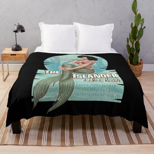 Item preview, The Islander Tiki Bar - Bettie Page Mermaid Classic T-Shirt designed and sold by medinvhkeysb.