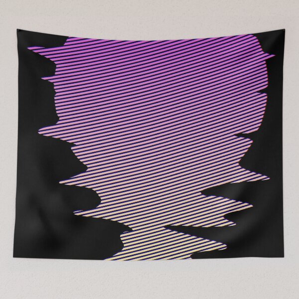 Item preview, Vaporwave Sunset - Retro Vaporwave Art - Modern Abstract Geometric Art designed and sold by jacnotjac.
