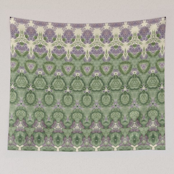 Item preview, Vintage Lilac Abstract Floral Wallpaper Pattern designed and sold by SeaChangeDesign.