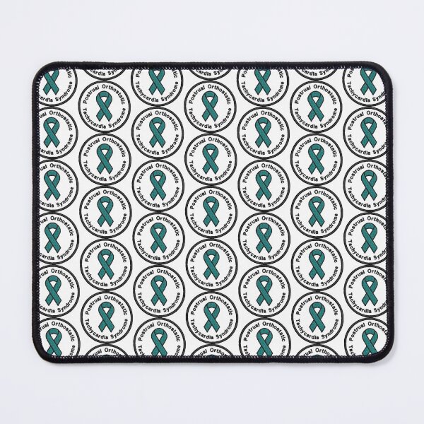 Item preview, Postural Orthostatic Tachycardia Syndrome Dysautonomia Teal Ribbon patch designed and sold by Zebra-and-Dog.