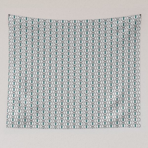 Item preview, Postural Orthostatic Tachycardia Syndrome Dysautonomia Teal Ribbon patch designed and sold by Zebra-and-Dog.