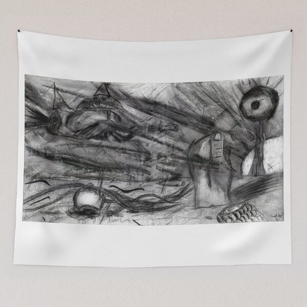Item preview, Flying Hand Creatures Fighting Giant Eye In The Sky designed and sold by Followthedon.