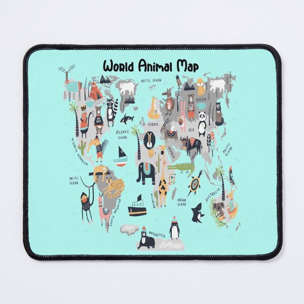Item preview, World Animal Map designed and sold by MottoDigging.
