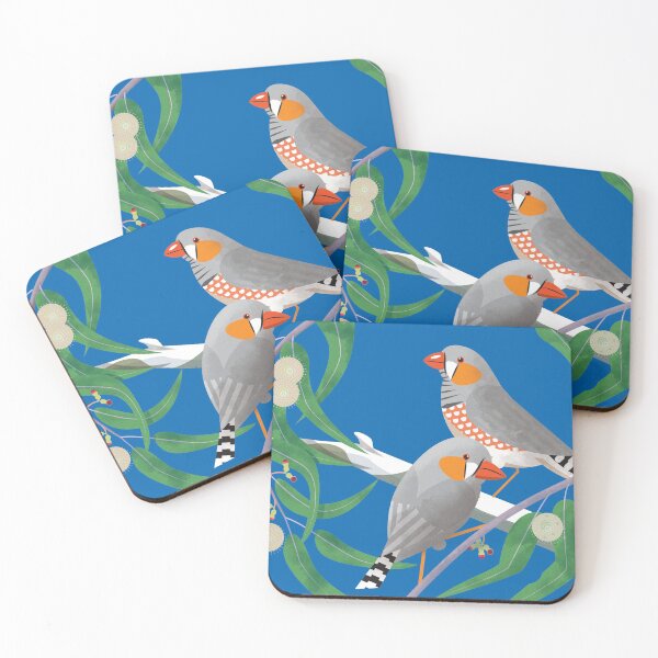 Item preview, Zebra Finches in Eucalypts designed and sold by Dion Douglas.