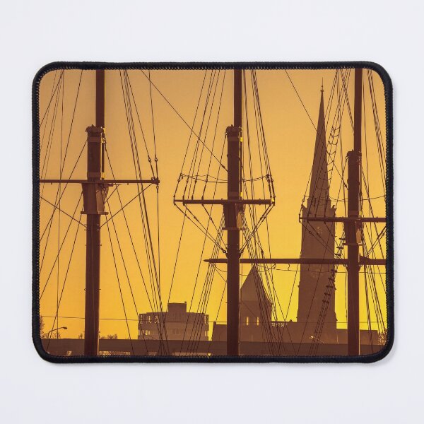 Item preview, Stephanikirche, sailing ship, masts, sunrise, Bremen, Germany designed and sold by Torsten  Krüger.