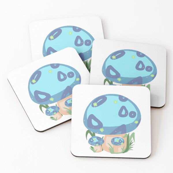 Item preview, Cute Fantasy Mushroom - Cyan designed and sold by Softcoffeedays.