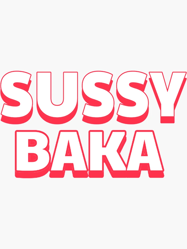 Sussy Baka Glossy Vinyl Sticker among Us Inspired Crewmate 
