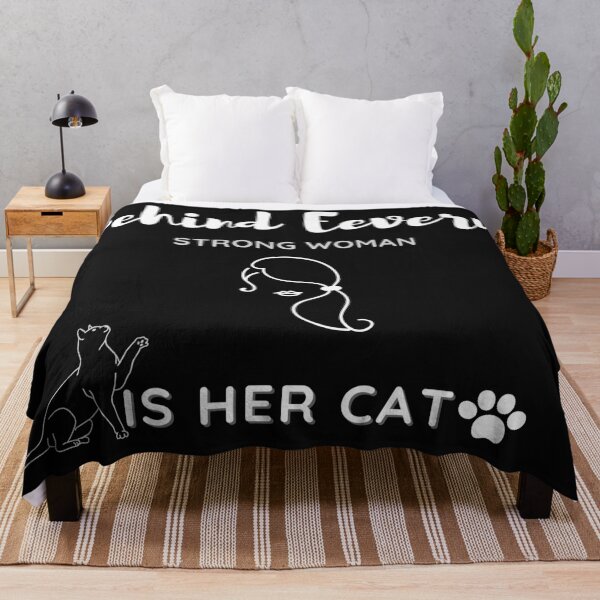 Item preview, Funny Behind Every Strong Woman Is Her Cat, Cat Lover, Elegant, Unique and Fenline designed and sold by MAEffects.